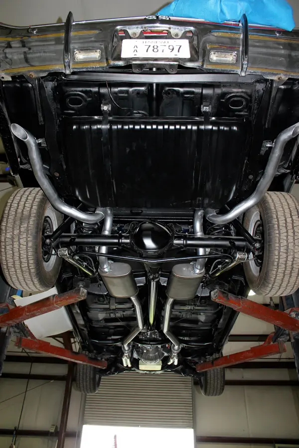 The finished underside of a restored chassis.